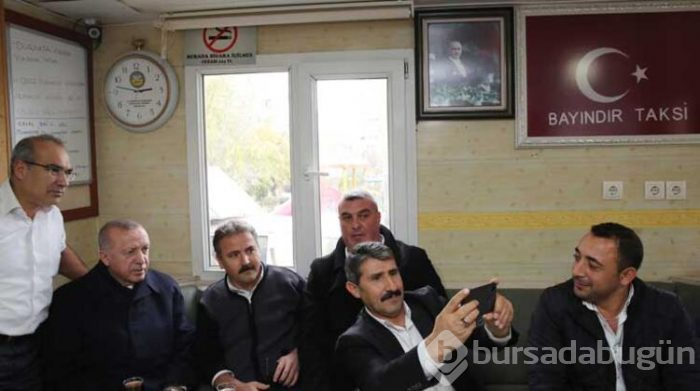 Cumhurbaşkanı Erdoğan, taksicilerle birlikte!