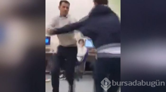 Öğretmen ve öğrenci birbirine girdi!