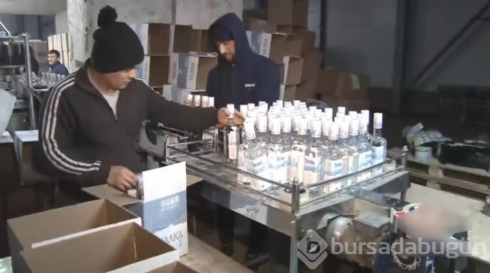 Sahte alkol imalathanesine baskın!