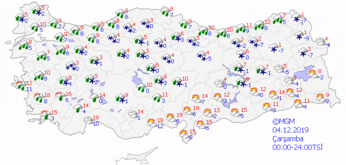 Yarın kar geliyor!