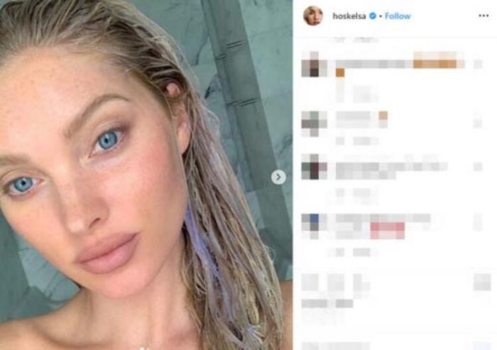 Elsa Hosk geceye kaslarıyla damga vurdu!