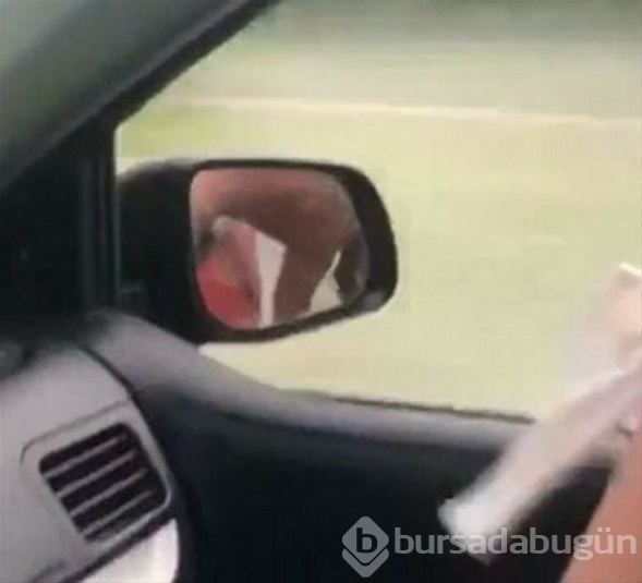 Çıplak bir şekilde camdan sarktı!
