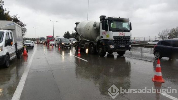 Beton mikseri askeri alana uçtu