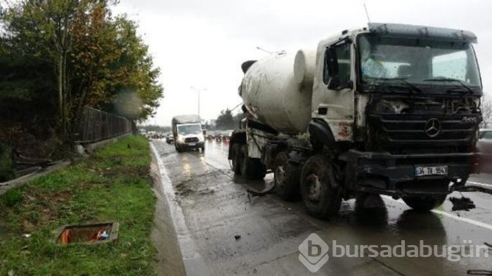 Beton mikseri askeri alana uçtu