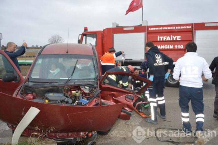 Samsun'da feci kaza!