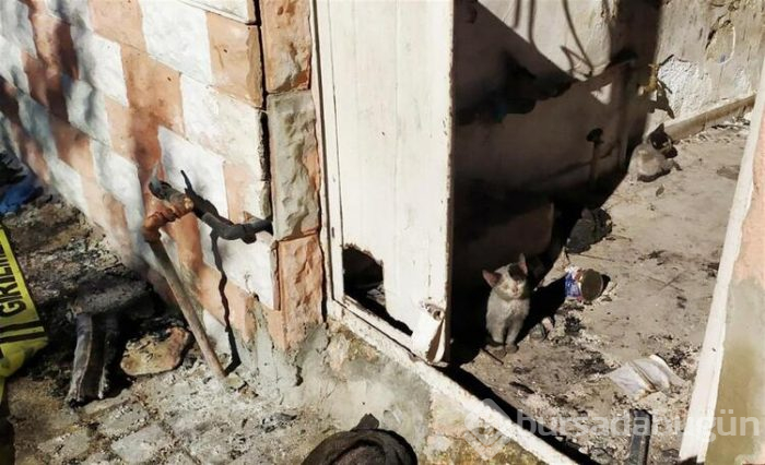 Yangında ölmemiş, cinayete kurban gitti!