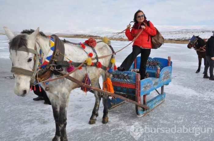 Çıldır Gölü'nde yerli turist heyecanı