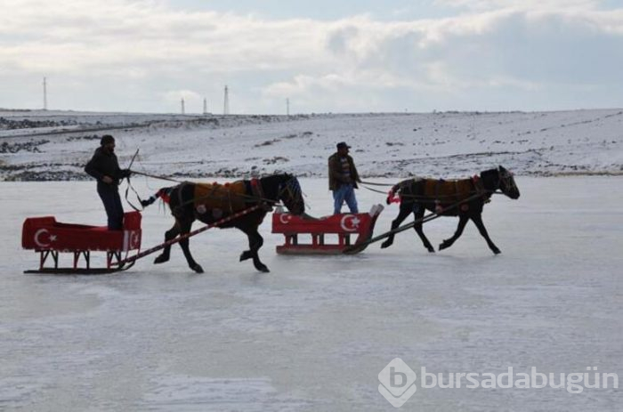 Çıldır Gölü'nde yerli turist heyecanı