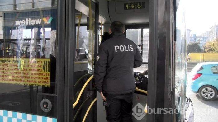 Otobüs bir anda karıştı!