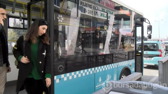Otobüs bir anda karıştı!