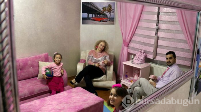 Eşi için her şeyi pembe yapıyor
