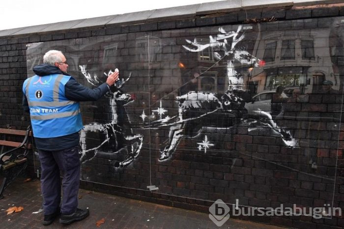 Banksy'nin son eseri saldırıya uğradı