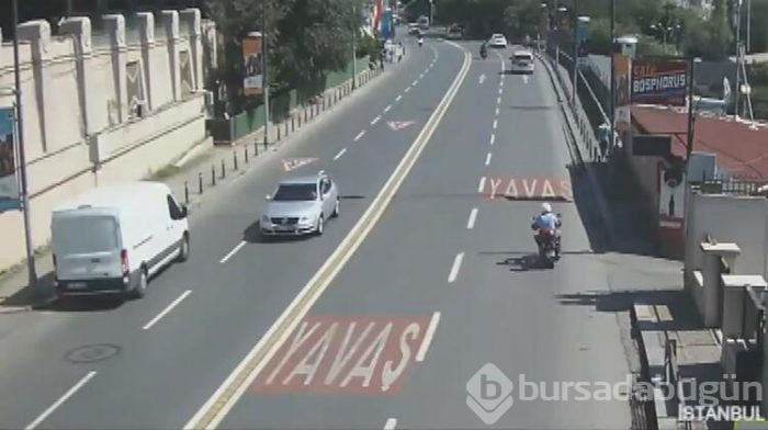 Otobüsün çarptı motosikletli metrelerce sürüklendi!