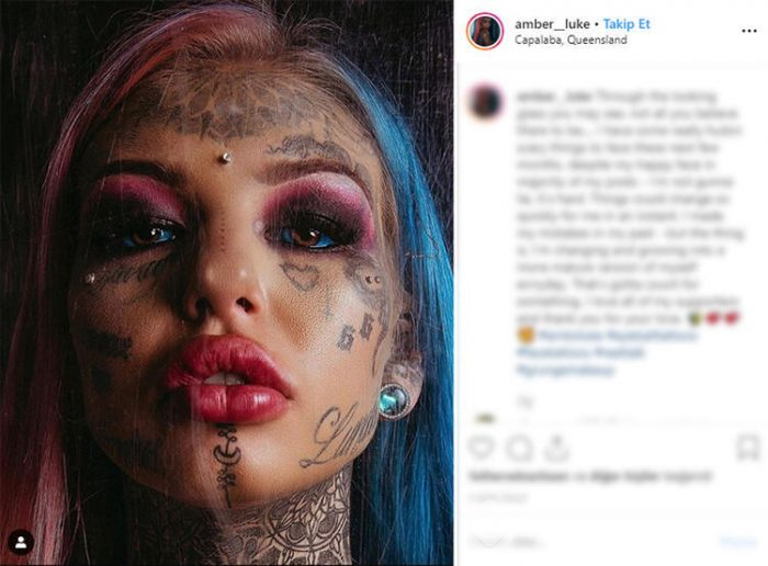 Amber Luke son paylaşımıyla şok etti!