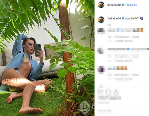 Bella Hadid'den cesur poz