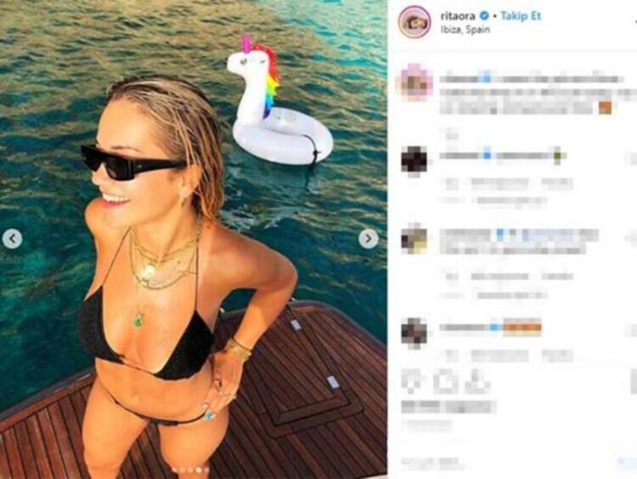 Rita Ora'dan sosyal medyayı sallayan 'iç çamaşırlı' paylaşım!