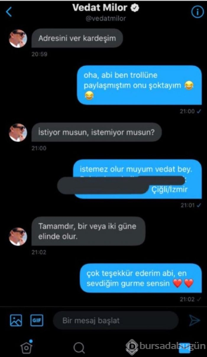 Vedat Milor jest yaptı! Takipçisine...