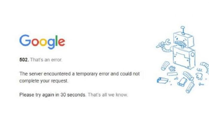 Google çöktü mü?