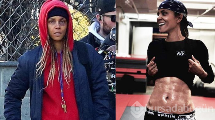 Halle Berry, kan ter içinde kas yaptı!