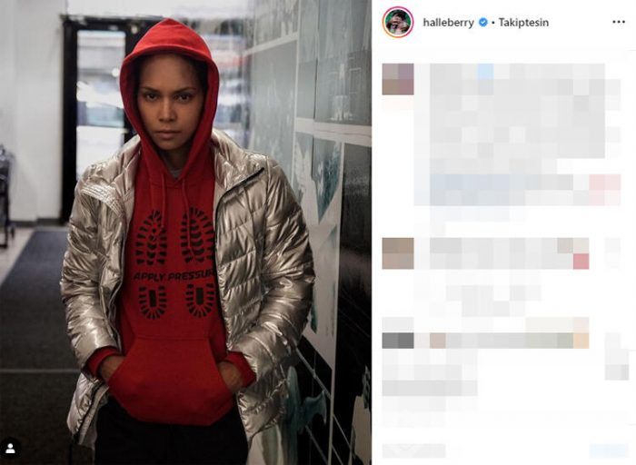 Halle Berry, kan ter içinde kas yaptı!
