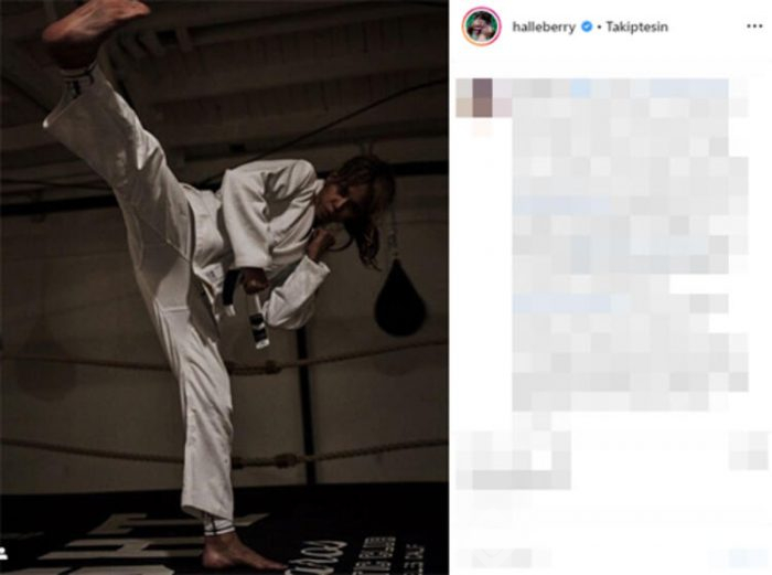 Halle Berry, kan ter içinde kas yaptı!