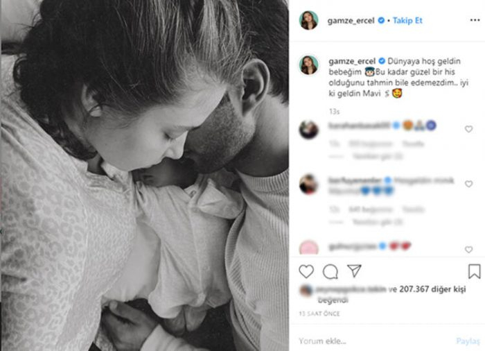 Gamze Erçel, mutlu aile pozunu Instagram hesabından paylaştı