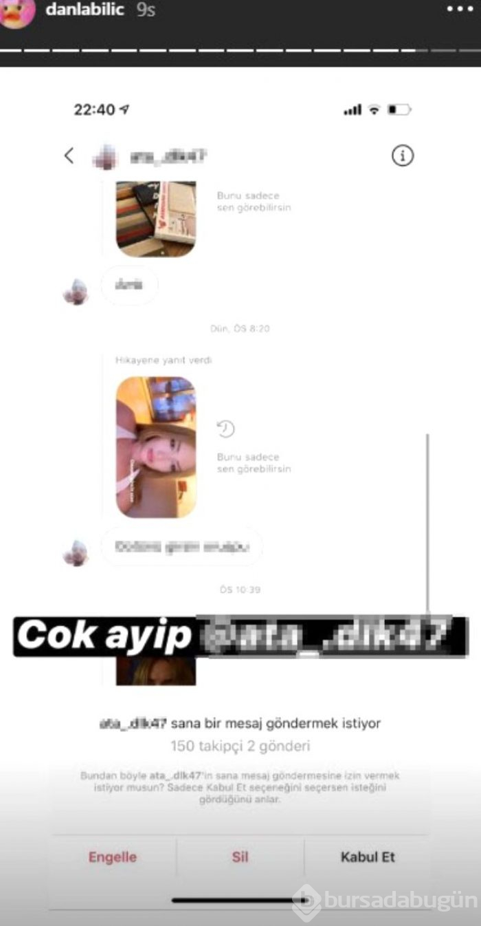 Danla Bilic, takipçisini ifşa etti
