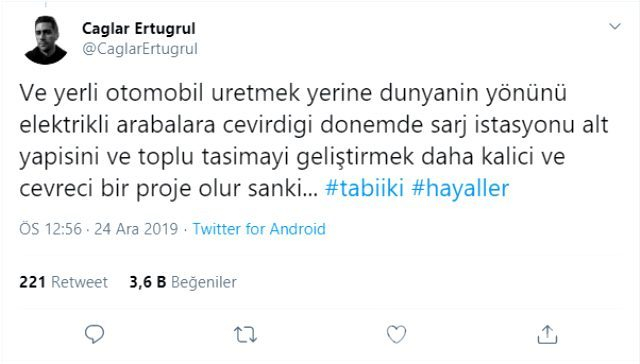 Çağlar Ertuğrul'dan dikkat çeken paylaşım