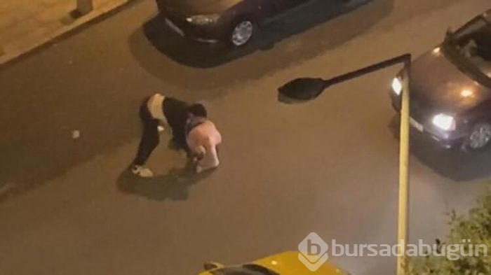 Yol ortasındaki olay böyle görüntülendi!