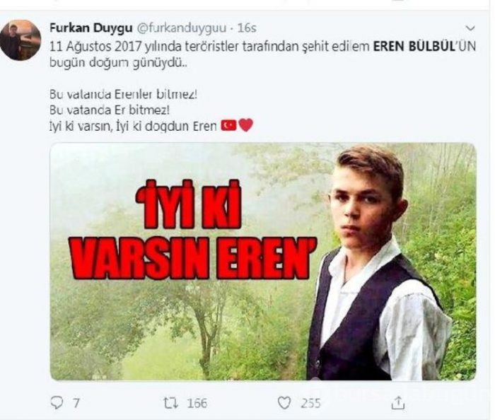 Şehit Eren Bülbül, unutulmadı! 
