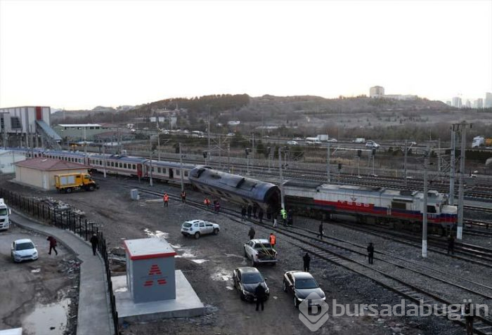 Ankara'da tren raydan çıktı!