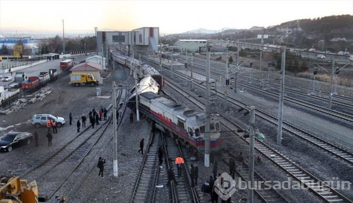 Ankara'da tren raydan çıktı!