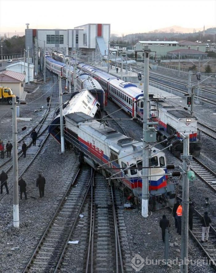 Ankara'da tren raydan çıktı!
