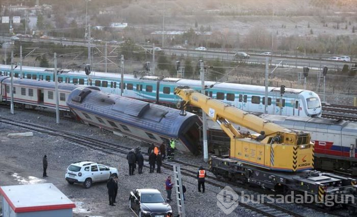 Ankara'da tren raydan çıktı!