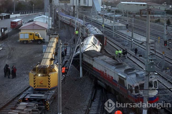 Ankara'da tren raydan çıktı!