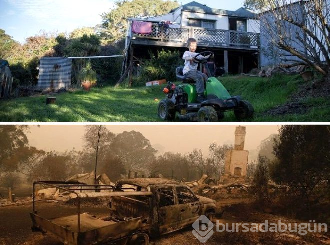 Fotoğraflarla Avustralya yangınların öncesi ve sonrası