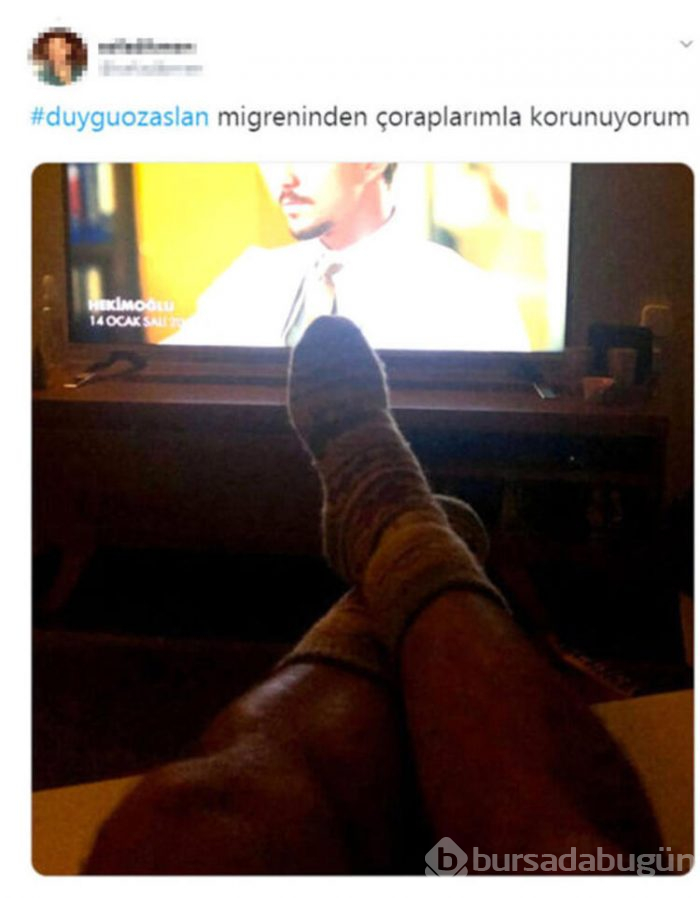Migrenim tuttu dedi, bacaklarını gösterdi!