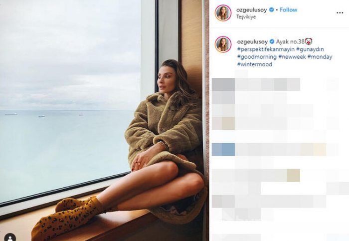 Özge Ulusoy'un ayakları olay oldu