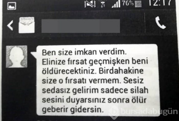 Telefona gelen mesajları gösterdi!