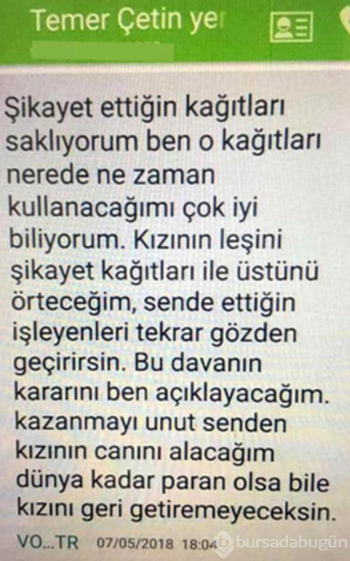 Telefona gelen mesajları gösterdi!