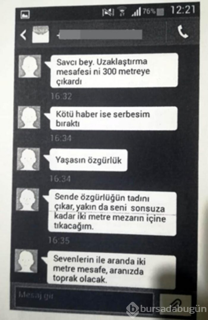 Telefona gelen mesajları gösterdi!