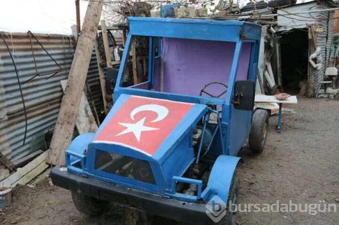 Şehit babası, mini kamyonet yaptı!