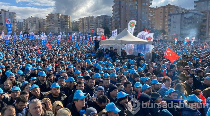Bursa'da on binlerce metal emekçisi meydanda!	