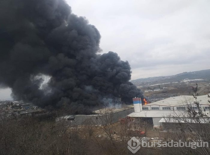 Bursa'da geri dönüşüm fabrikasında büyük yangın	