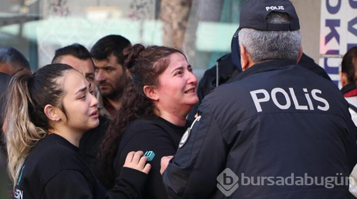 İş yerinin yanışını gözyaşlarıyla izlediler