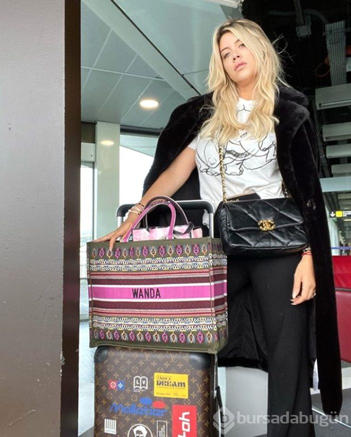 Wanda Nara koronavirüse karşı maske takarak önlem aldı