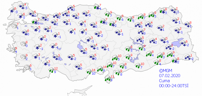 Cuma günü kuvvetli kar yağışı uyarısı!