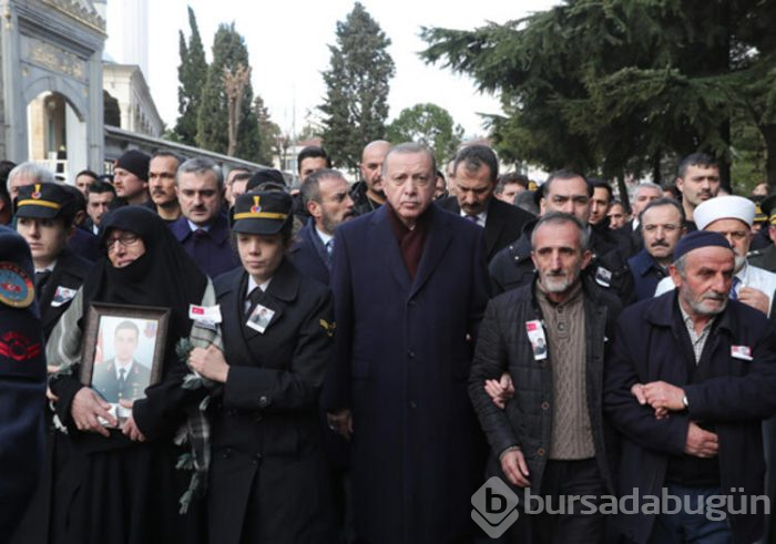 Cumhurbaşkanı Erdoğan şehit cenazesine katıldı
