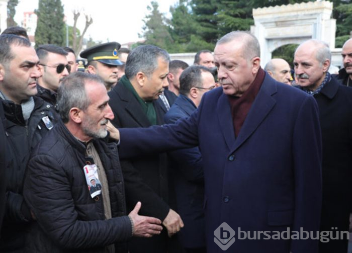 Cumhurbaşkanı Erdoğan şehit cenazesine katıldı