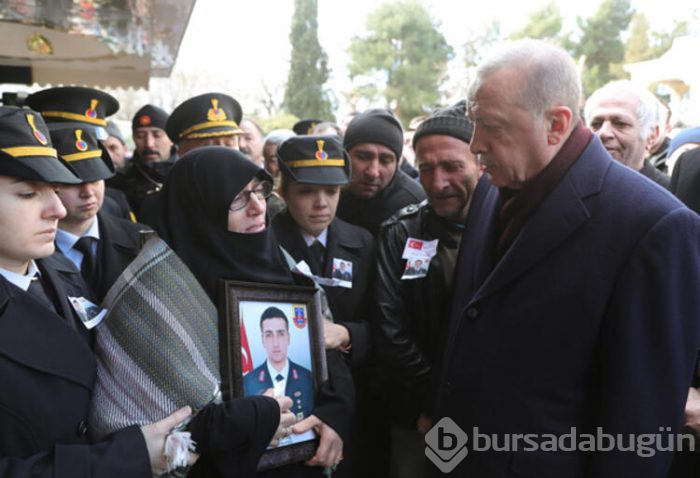 Cumhurbaşkanı Erdoğan şehit cenazesine katıldı